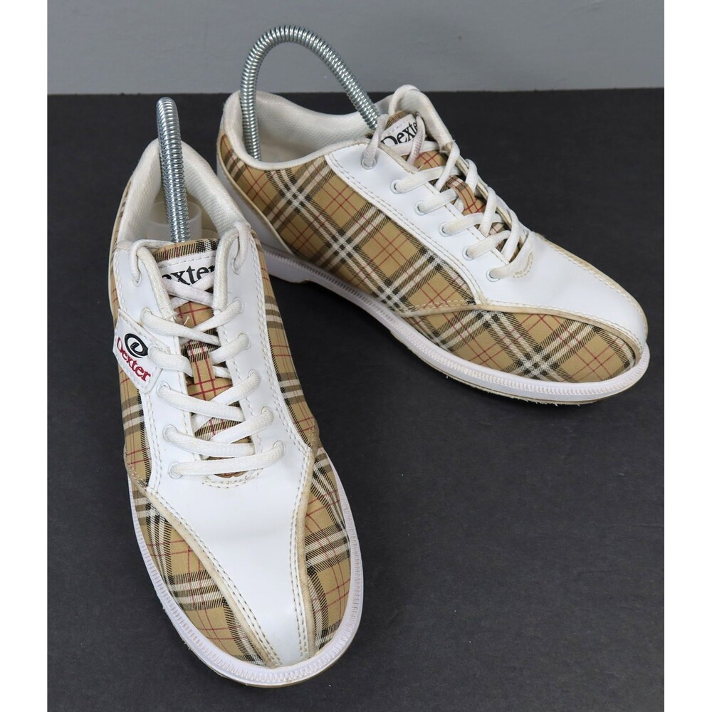 Dexter Ana White with Beige Plaid Slide-Rite Bowling Shoes Womens Size 8.5M - Picture 2 of 16